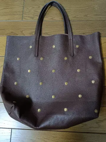 NUR DONATELLA LUCCHI 브라운 도트 토트백