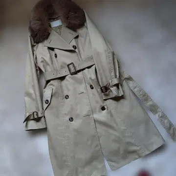 [ NATURALBEAUTYBASIC ] 퍼 트렌치코트 40