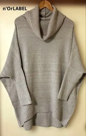 n'OrLABEL 하이넥 오버 사이즈 니트