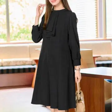 Tiaclasse 더블 크로스 프릴 드레이프 원피스