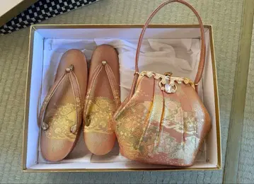 백 조리 사용 일본 의류 조리 백 세트 골드