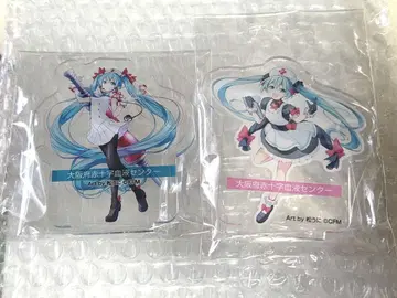 하츠네 미쿠 헌혈 아크릴 스탠드 2점 세트