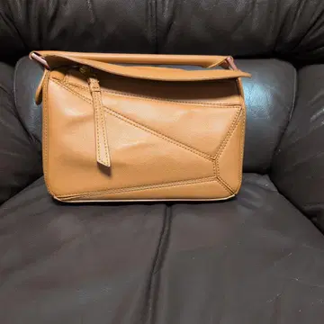 디자인 가죽 핸드백 베이지