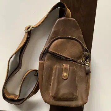 가죽 브라운 숄더백