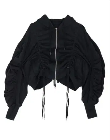 Ameri VOLUME GATHERED ZIP UP HOODIE