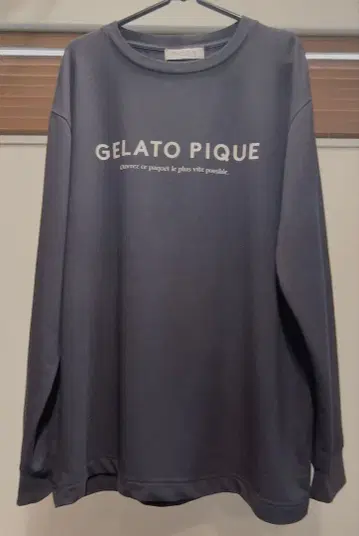 GELATO PIQUE 그레이 롱 슬리브 T셔츠 룸웨어