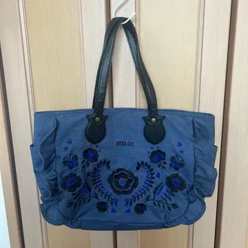 ANNA SUI 다크 블루 토트백