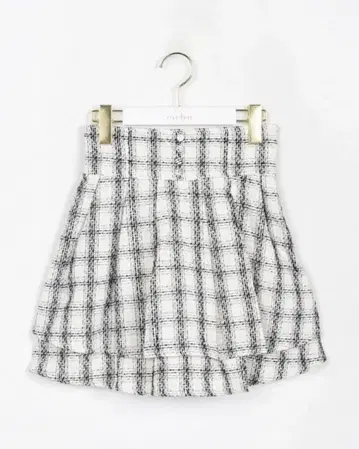 evelyn 트위드 더블 플레어 스커트