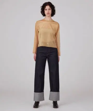 [ 새상품 ] MACPHEE 폴리에스테르 시어 크루넥 풀오버 24AW