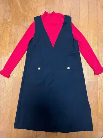 블루 라벨 오버롤 스커트