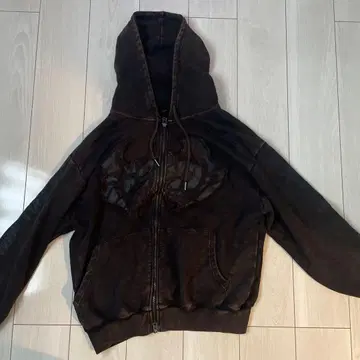 다크 브라운 풀 집업 후드티 L