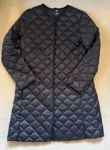 유니클로 블랙 퀼팅 다운 코트 XL