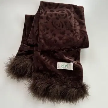 Vent Vert 다크 브라운 벨벳 퍼 스톨