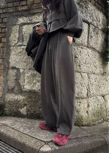 [ 새상품급 ] willfully 와이드 패널 스웨트 팬츠