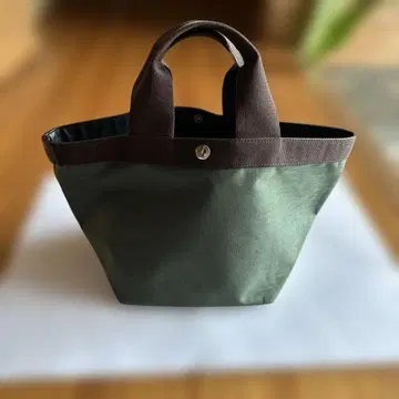 [인기] 에르베샤 펠리에 보트형 토트백 그린 무스 모카