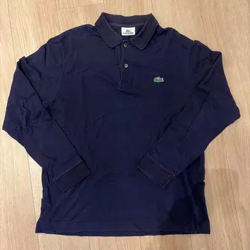 라코스테 피케 셔츠 긴팔 5 네이비 일본제