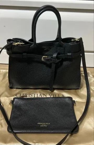 크리스찬 빌라 숄더백 토트백 미니 파우치 포함 핸드백