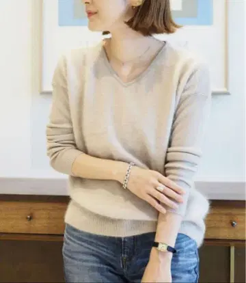 Demi-Luxe BEAMS 플러피 V넥 니트