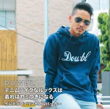 DOWBL (더블) 인디고 프린트 후드티 42 사이즈