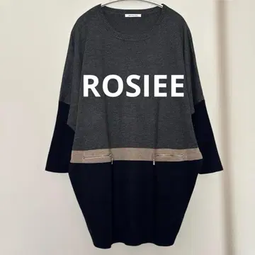 새상품급 [ROSIEE] 돌먼 소매 리브 튜닉 니트