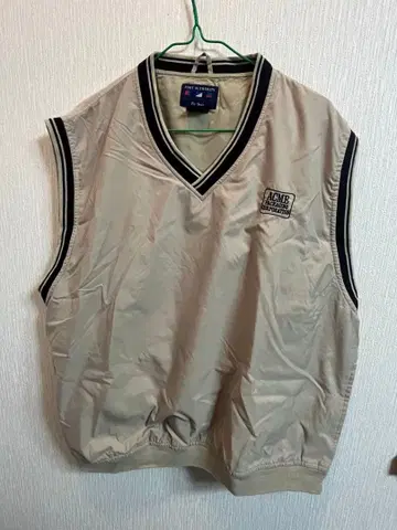 90's PORT AUTHORITY 베이지 V넥 베스트