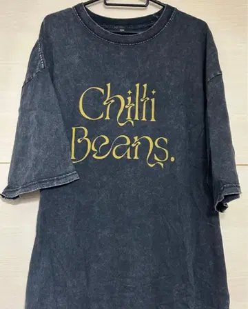 Chili Beans 다크 그레이 T셔츠 반팔 새상품 미사용