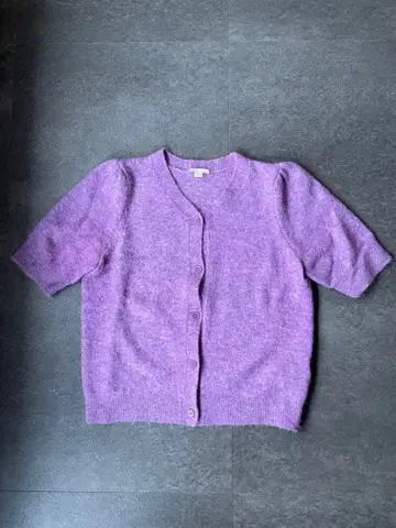 COS 퍼플 반팔 니트 EUR S