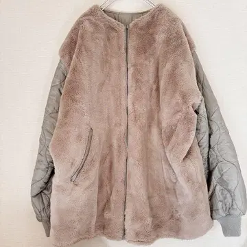 FREAK'S STORE 퍼 절개 퀼팅 리버서블 2way