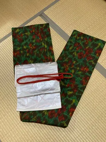 새상품급 울 기모노 크리스마스 코디