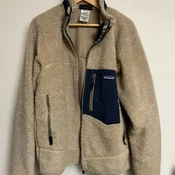 Patagonia 플리스 자켓 XS 베이지/네이비