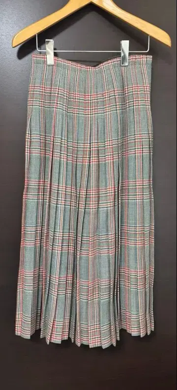 UNION LAUNCH 체크 무늬 플리츠 스커트