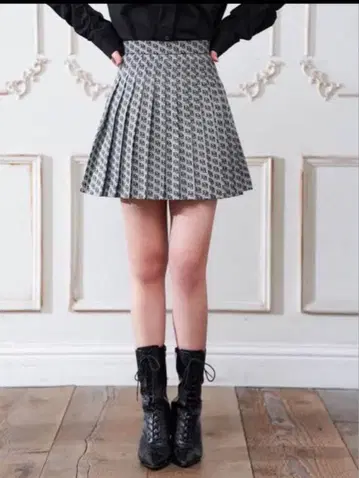 darich DR 자카드 플리츠 스커트