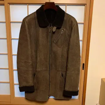 브라운 스웨이드 자켓 보아 옷깃