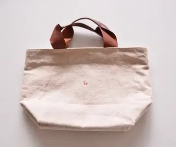 새상품급 나카가와 마사시치 상점 사슴 가족 토트백 린넨 가죽