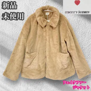 메리제니 미사용 새상품 인조 모피 자켓 아우터 베이지
