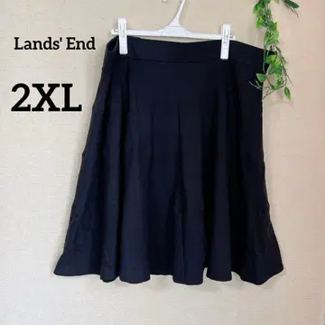 새상품급 1점물 Lands' End [ 2XL ] 블랙 플레어 스커트