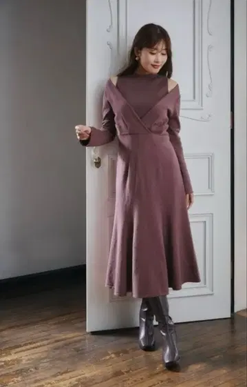 herlipto Cache-Coeur Layered Knit Dress