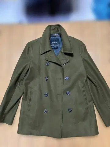 Gloverall 피 코트 (더블. 컬러: 올리브 드랍)