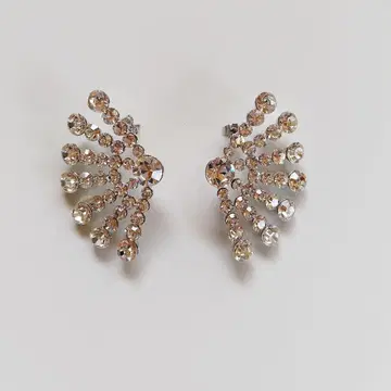 (미사용) 한국 액세서리 실버 크리스탈 귀걸이