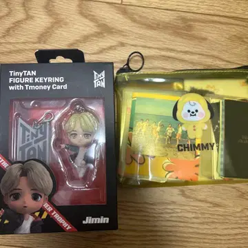 TinyTAN 지민 피규어 키링 & Chimmy 파우치