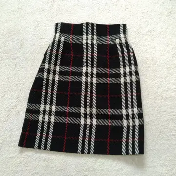 FENNEL 페넬 울 체크 무늬 스커트 타이트