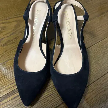 STACCATO 블랙 스웨이드 하이힐