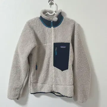 patagonia 플리스 자켓 XS 베이지 네이비