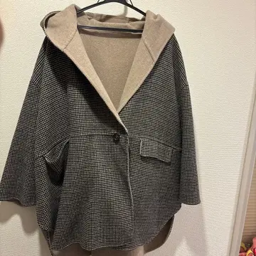 SHIPS any 후드 부착 체크 자켓