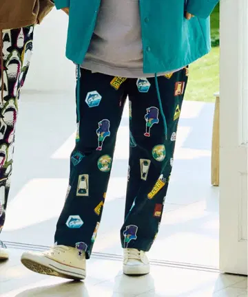 [ 미사용 새상품 ] 고슬로우캐러밴 캔버스 올 패턴 프린트 하이크 팬츠