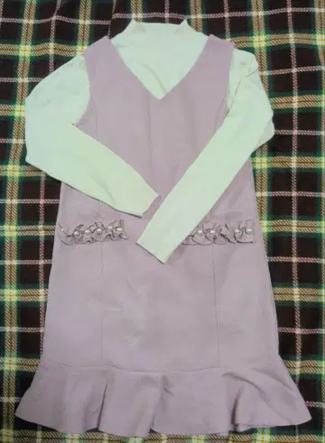 슬리브리스 핑크 원피스