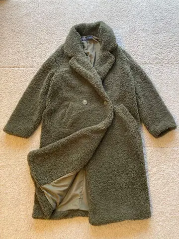 새상품급 ZARA 디베아 코트 롱 기장 카키