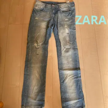 ZARA 라이트 블루 데미지 가공 데님 허리 84~85cm 남성용