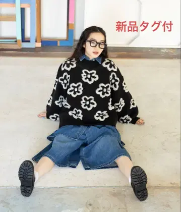 니코앤드 - 니코앤드 플라워 자카드 니트 풀오버