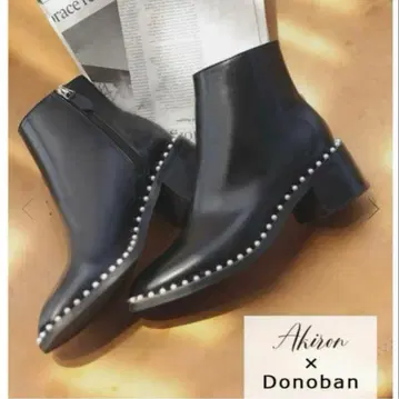 [ 인기 ] DONOBAN x akiron 펄 숏부츠 콜라보 가죽